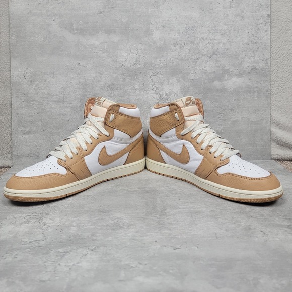 Nike Womens Size 10 Basketball Shoes Air Jordan 1 Retro High OG Praline White - Picture 3 of 8